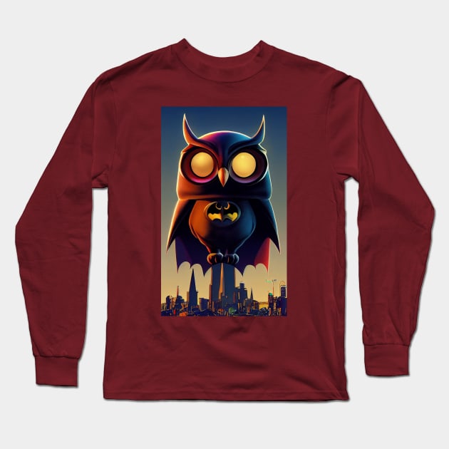 Owl Batman Long Sleeve T-Shirt by orange-teal